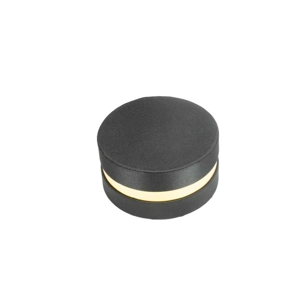 SCATOLA TONDA IN RASO CM 8X4H NERO